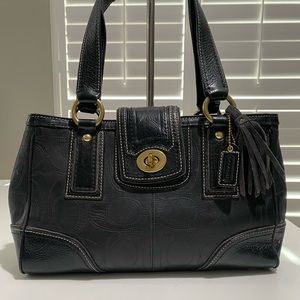 Coach Signature Hampton 11330 Embossed Leather